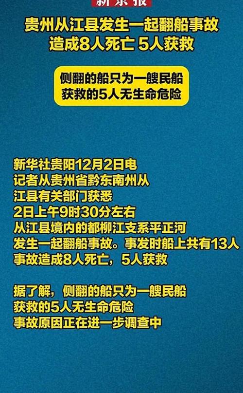 贵州省黔西市发生载人游船侧翻事故